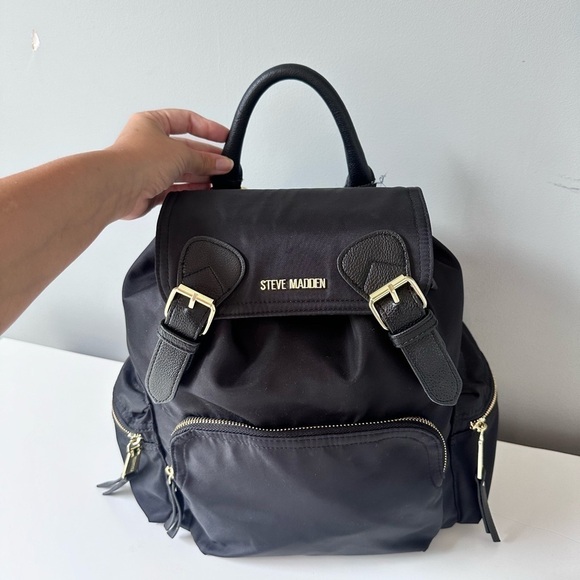 Steve Madden Nylon Blackpack in Black School College main image 13